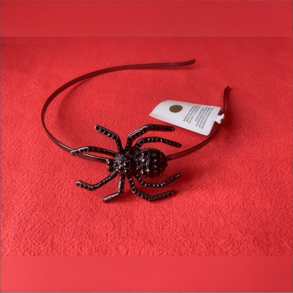Rhinestone Black Spider Headband